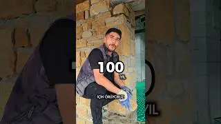 biz duvarı 100 yıl i&ccedil;in &ouml;r&uuml;yoruz 🫡🔨  #bilgi #taşev #inşaat