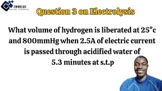 How to Calculate the Volume of a gas in an Electrolysis Question.