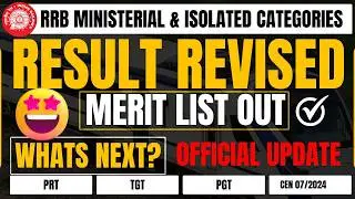 RRB CEN 07/2024 Bilaspur PGT Result Revised | Cutoff Released | TGT When  | Important Good News