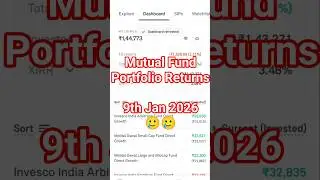 My Mutual Fund Portfolio Review | 9th January 2026 | Groww App SIP Update #stockmarket #sip #growth