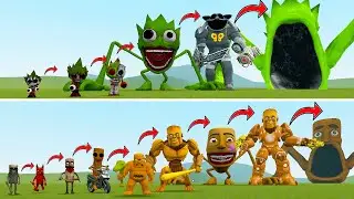 NEW EVOLUTIONARY VARIETIES OF MONSTER KING SPRUNKI LIME VS TUNGTUNGTUNG SAHUR FAMILY IN GARRY'S MOD!