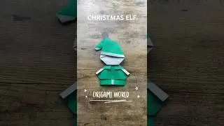 CHRISTMAS ELF ORIGAMI TUTORIAL | HOW TO MAKE ORIGAMI ELF | ELF ORIGAMI INSTRUCTIONS PAPER CRAFT ELF