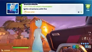 Fortnite - Ignite Structures with fire