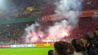 BVB vs Union Berlin  chaoten und pyro im Stadion
