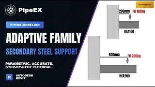 How to Create an Adaptive Family for Secondary Steel Support in Autodesk Revit | Tutorial