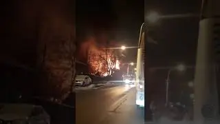 Сильный пожар в Перми