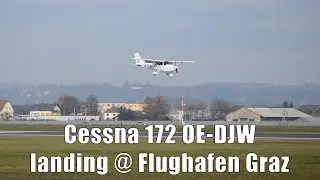 Cessna 172 landing @ Flughafen Graz | OE-DJW