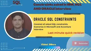 Constraints in SQL in Hindi || How to disable Constraints in oracle SQL?
