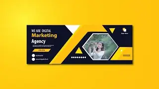 Digital  Marketing  For  Social Social Media  Cover Design Bangla Tutorial  On Illustrator