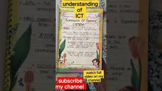 Understanding Of ICT |B.ed 2nd Year | Ccsu |Project file |In English