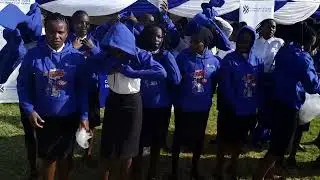 Kenya's Finest Poets of Kericho TTC receiving awards from Communications Authority of Kenya.