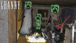 Using Flint and Steel weapon to blow Granny and Grandpa in Granny 1.9 Update
