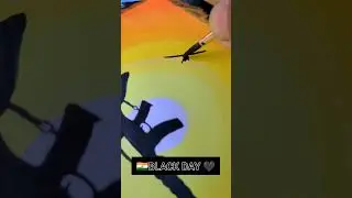 Acrylic Painting - Black Day Special Painting 🖤🇮🇳 #shorts