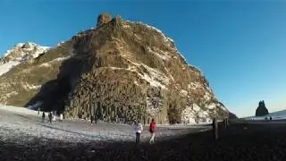 Iceland - Vik Black Sand Beach with Basalt Columns