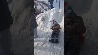 my girls enjoying snow in shimla