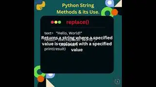 Exploring Python String Methods 'replace()'  