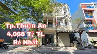 Bán Nhà Rẻ Nhất 4,068 Tỷ (4497) Thuận An gần chợ Phú Phong, Ngã Tư Miếu Ông Cù