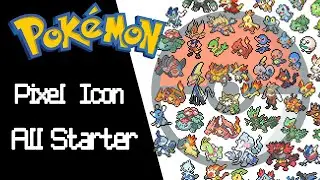 Pokemon Pixel Icons-All Starters & Evolutions[Pixel Art]