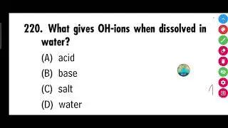What gives OH- ions when dissolved in water?