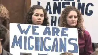 MI student organized rally protests K-12 education cuts