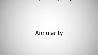 How to say Annularity in English?