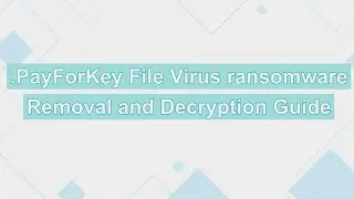 PayForKey File Virus ransomware Removal and Decryption Guide