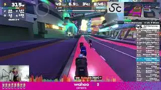 Zwiftl ZRL TTT on Neon shore lights II Wahoo Esports