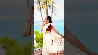 South Indian Saree poses📸✌️#shorts #love #saree #trending #video #white #kerla #beach #photography