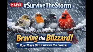 Save WildLife is live! Snowstorm LIVE Cam: Tiny Birds, Big Survival!#BirdWatching#WildlifeLive