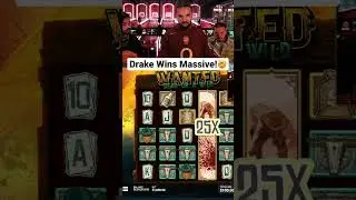 Drake Wins Massive On Wanted Dead Or Wild! #drake #bigwin #biggestwin #slots