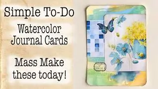 Simple Watercolor Technique to Mass Make Junk Journal Cards + 365 Day Calendar