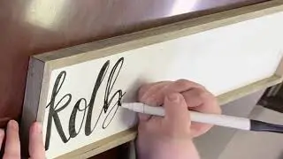 HAND-LETTERED WOOD SIGN