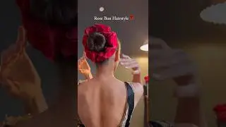 Wedding Rose Bun Hairstyle Tutorial 🌹 #hairstyle #rose