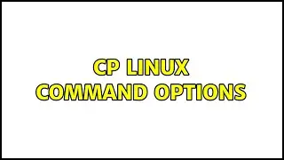 cp linux command options