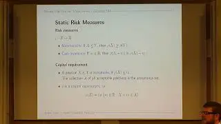 Dr. Stefan Weber | Monetary Risk Measures - A Short Review