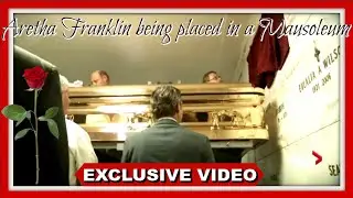 Aretha Franklin's body being placed in a (MASOLEUM) | 