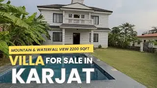 Mountains & Waterfall View 3bhk villa for sale in karjat with swimming pool. 📲 9773181911