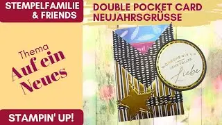 Double Pocket Card zum neuen Jahr basteln Stampin' Up! Anleitung DIY Tutorial - Gutscheinkarte