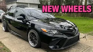 LOWERING THE CAMRY ON NEW WHEELS!