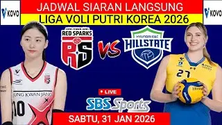 JADWAL LIGA VOLI KOREA 2026 HARI INI‼️RED SPARK VS HYUNDAI HILLSTATE‼️KLASEMEN KOREA V LEAGUE2025/26