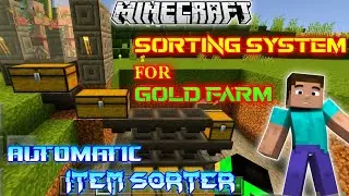How To Make Simple Item Sorter In Minecraft 💥 Automatic Sorting System For Gold Farm in Minecraft