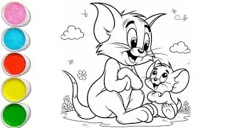 Cute Tom & Jerry Drawing for kids, Painting & Coloring for kids, Toddlers | Drawing for Cristmas