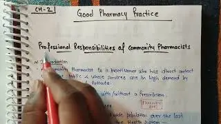 Professional Responsibility of Community pharmacy || D. Pharma 2nd #dpharma #pharmacybhai