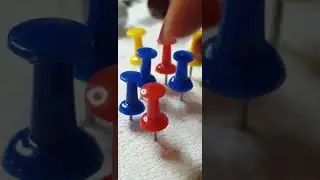 Unpinning Blue Pushpins 📍📌 #Pushpin #pushpins #satisfyingvideo