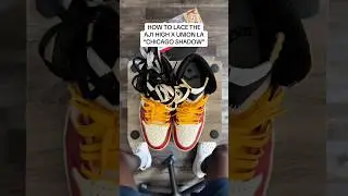 HOW TO LACE THE AIR JORDAN 1 X UNION LA &ldquo;CHICAGO SHADOW&rdquo; 🔥✅ #shorts #sneakers #jordan #nike #lace