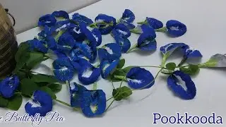 How to make ButterflyPea (Shangupushpam) with crepe paper #flowermaking #flower #butterflypeaflower