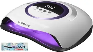 UV LED Nail Lamp180W UV Light for Gel NailsProfessional LED Nail DryerFast Review