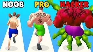 Muscle Rush All Characters - NOOB vs PRO vs HACKER