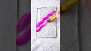 Satisfying acrylic painting with mirror💖 #art #painting #shorts #youtubeshorts #satisfying