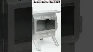 TrekRevive SWEETY Tent Titanium Wood Stove #hotstove #outdoorcamplife #solocamping #outdoorman